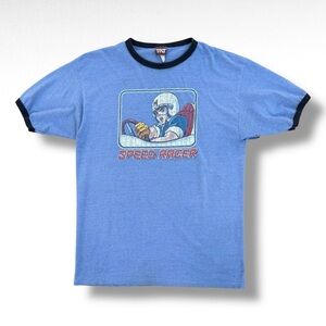 Vintage Y2K Speed Racer Blue Ringer T-Shirt Size Large TNT Tag